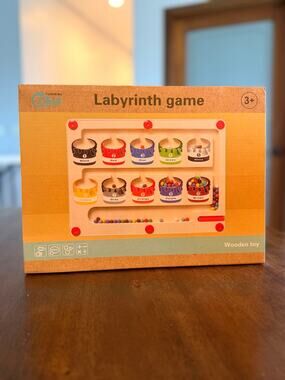 Magnetic Wooden Maze Color Sorting Game Toy Preschool Learning